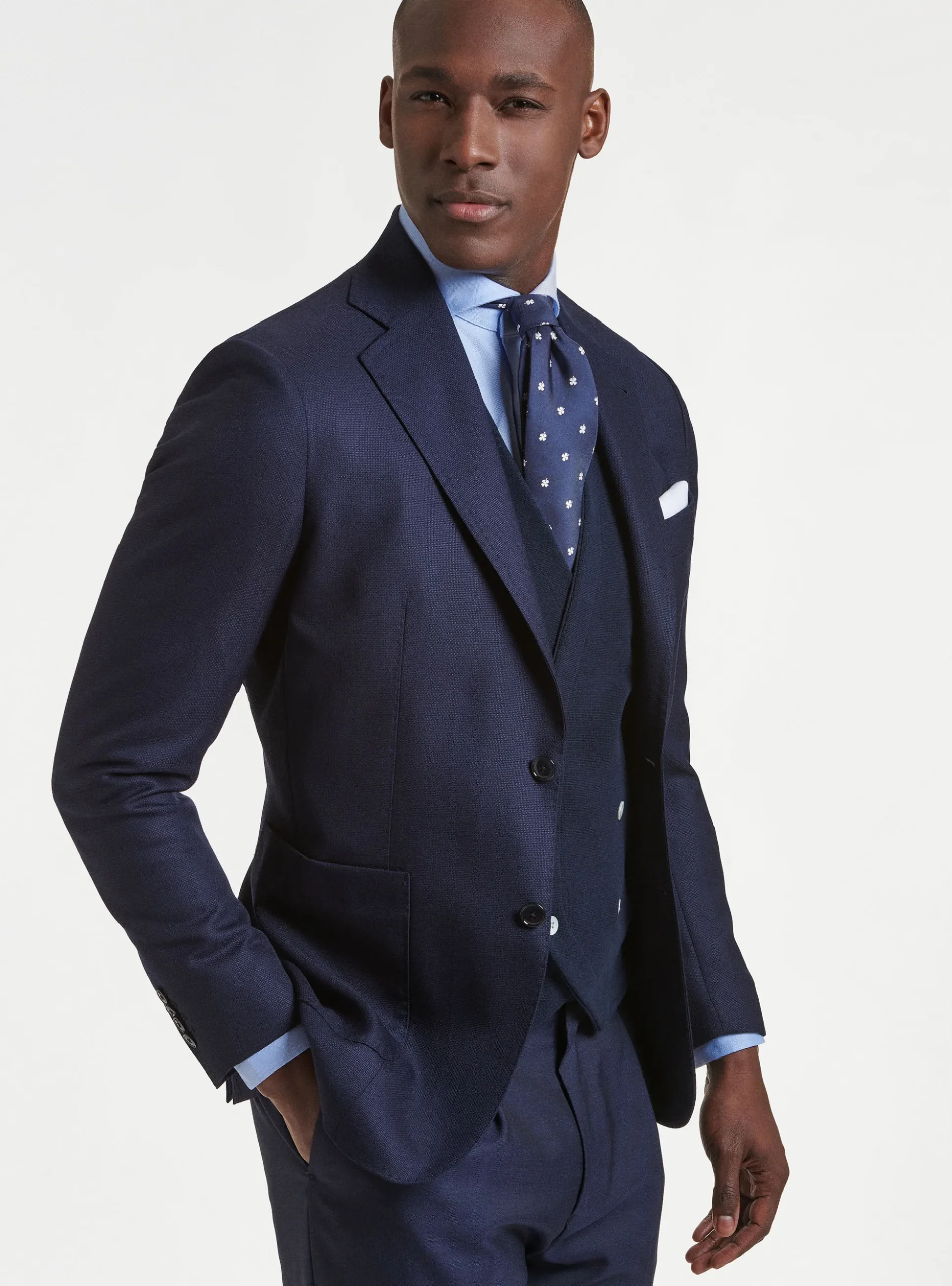 Giacca in pura lana hopsack Vitale Barberis Canonico