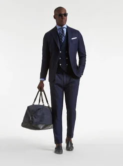 Giacca in pura lana hopsack Vitale Barberis Canonico