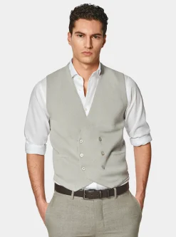Gilet doppiopetto in maglia di cotone