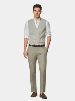 Gilet doppiopetto in maglia di cotone