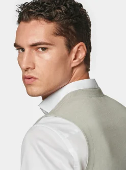 Gilet doppiopetto in maglia di cotone