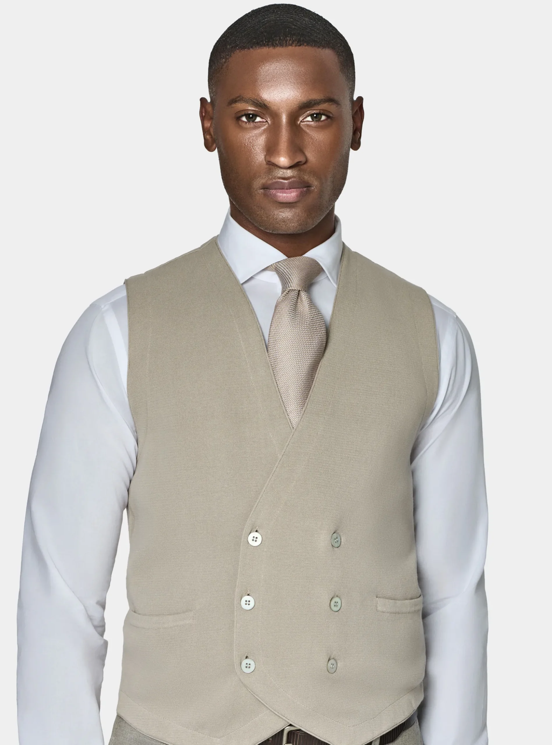 Gilet doppiopetto in maglia di cotone