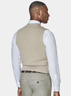 Gilet doppiopetto in maglia di cotone