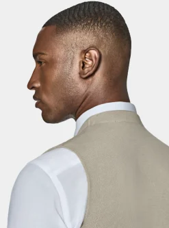 Gilet doppiopetto in maglia di cotone