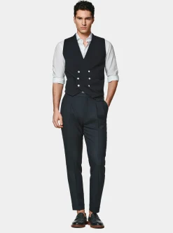 Gilet doppiopetto in maglia di cotone
