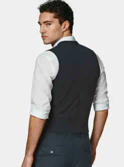 Gilet doppiopetto in maglia di cotone