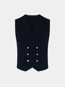 Gilet doppiopetto in maglia di cotone