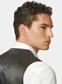 Gilet monopetto in pura lana Vitale barberis Canonico