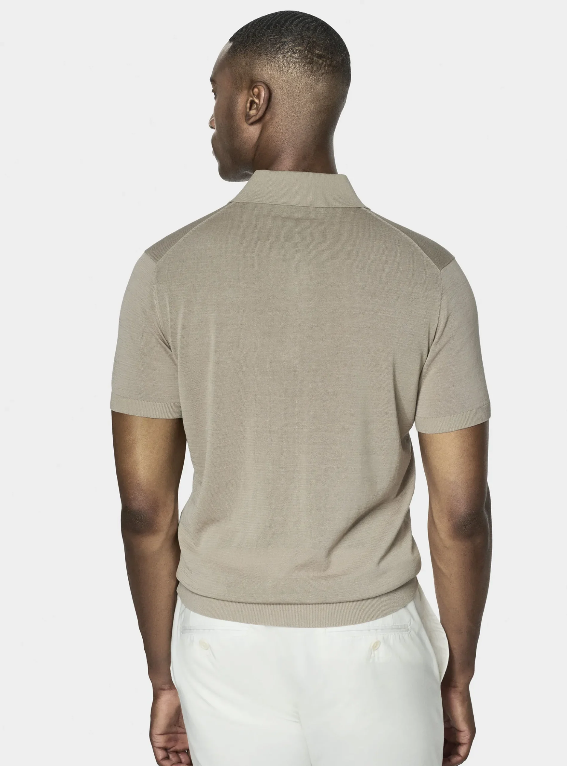 Maglia a polo in cotone e seta