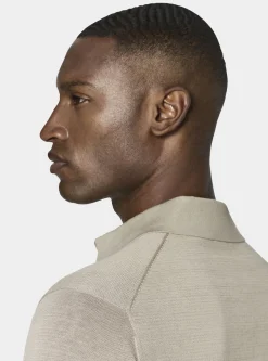 Maglia a polo in cotone e seta