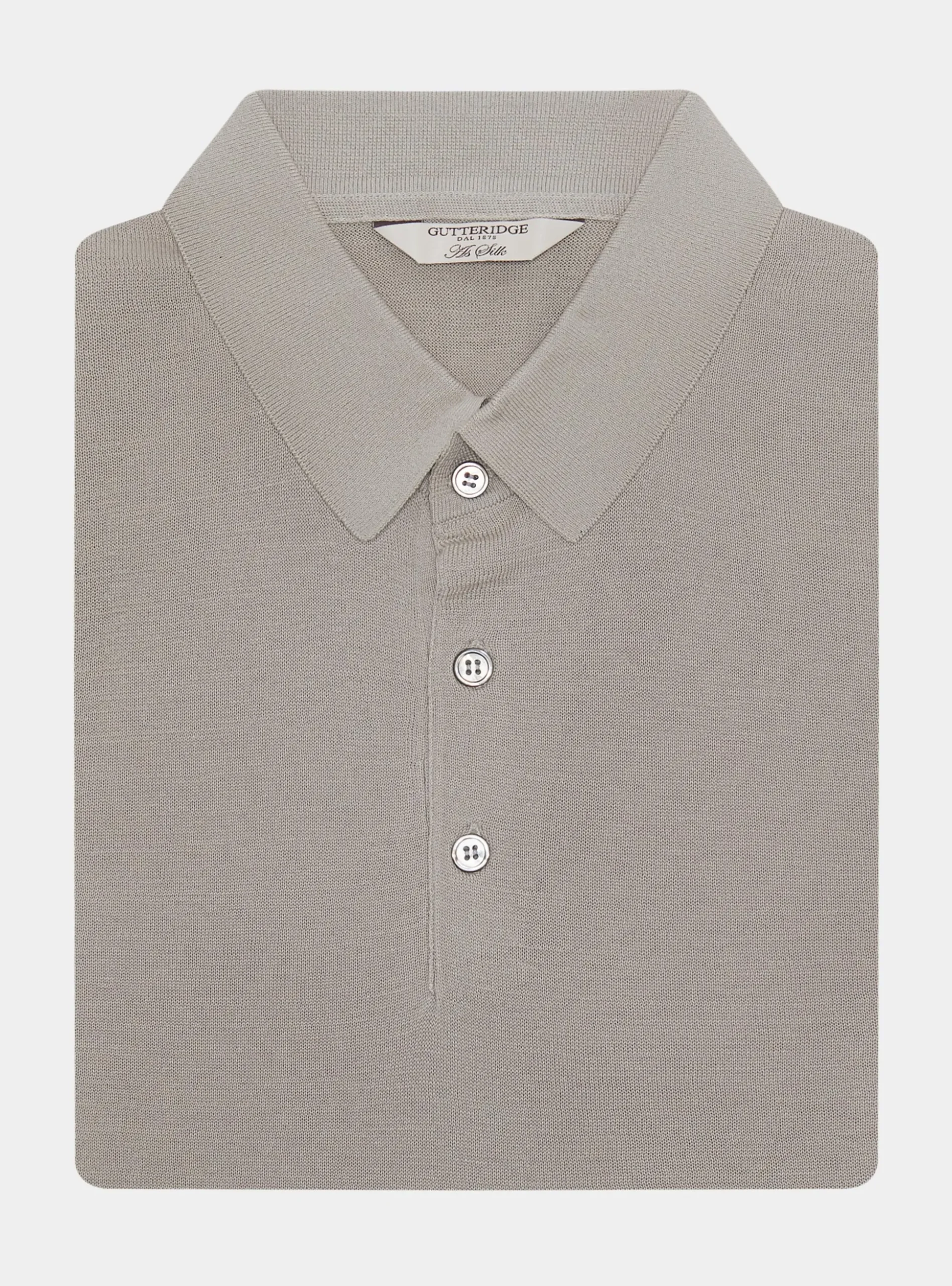 Maglia a polo in cotone e seta