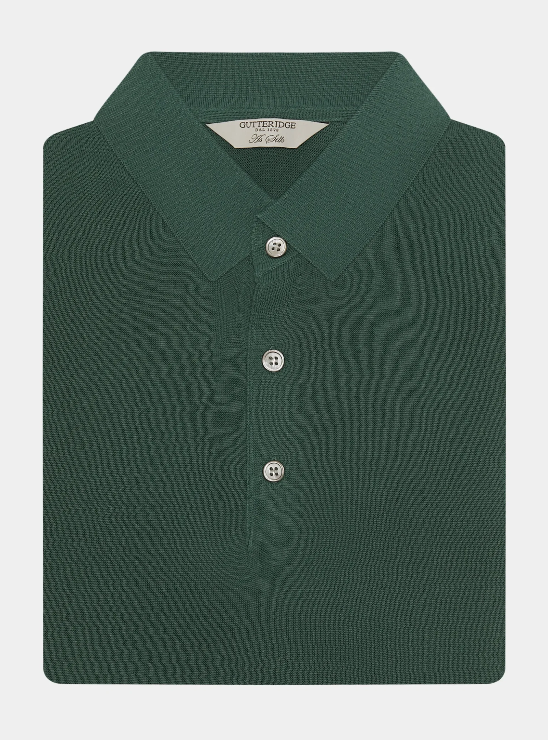 Maglia a polo in cotone e seta