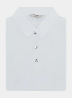 Maglia a polo in cotone e seta