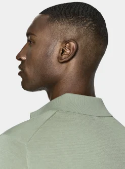 Maglia a polo in cotone e seta