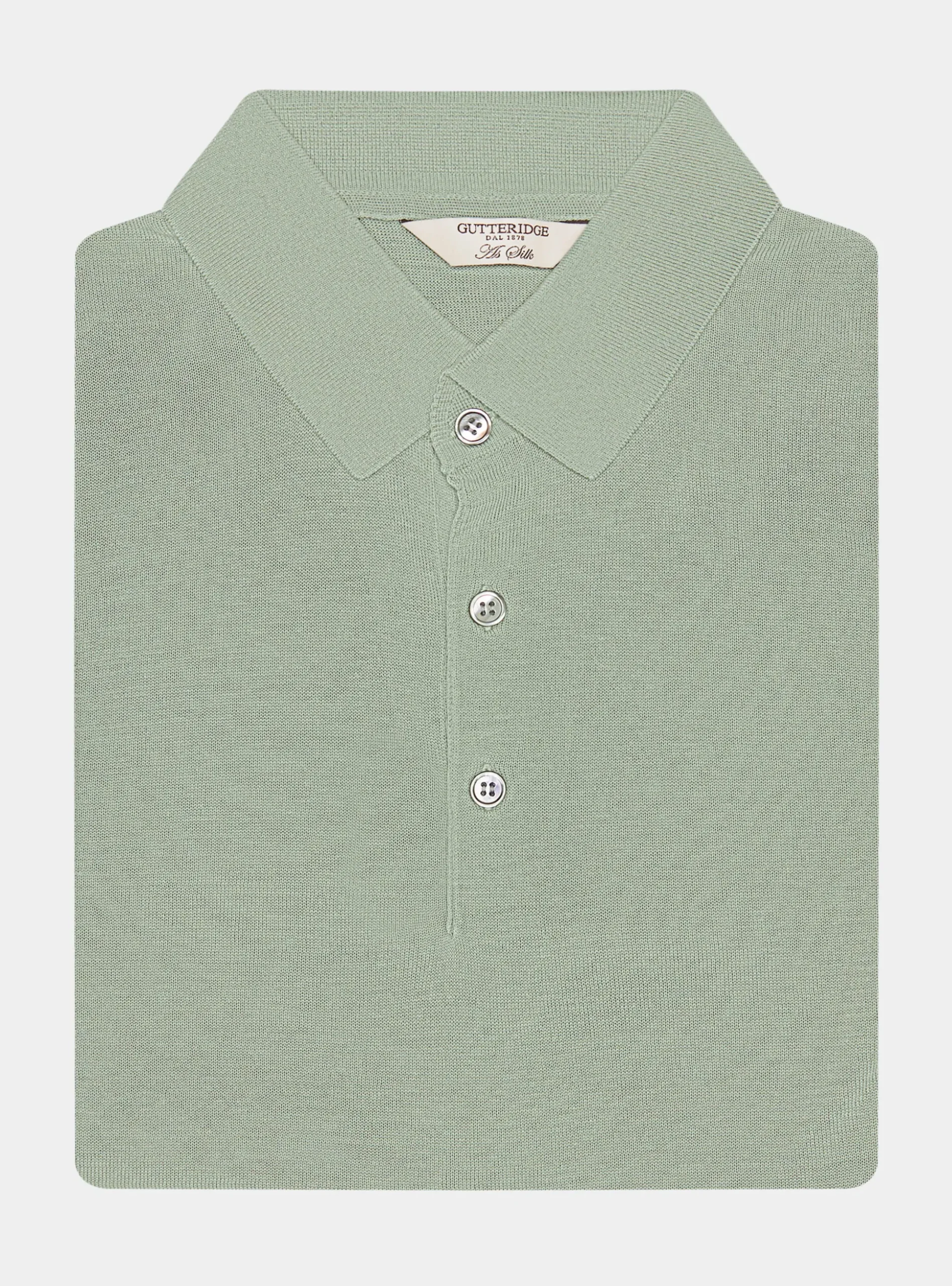 Maglia a polo in cotone e seta