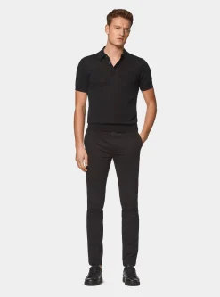 Maglia a polo in cotone e seta