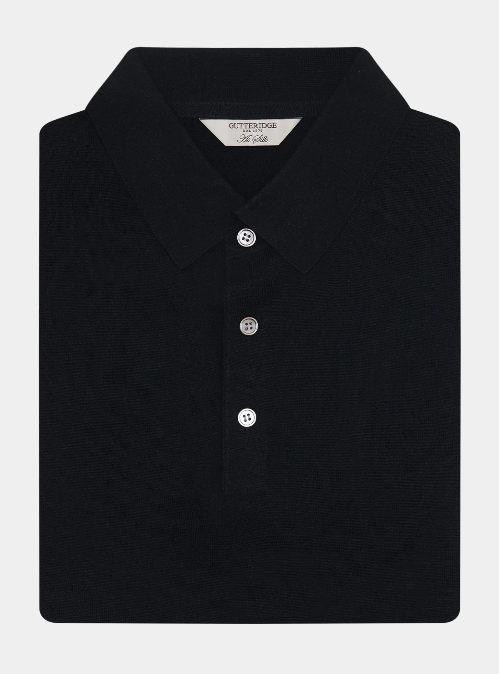 Maglia a polo in cotone e seta