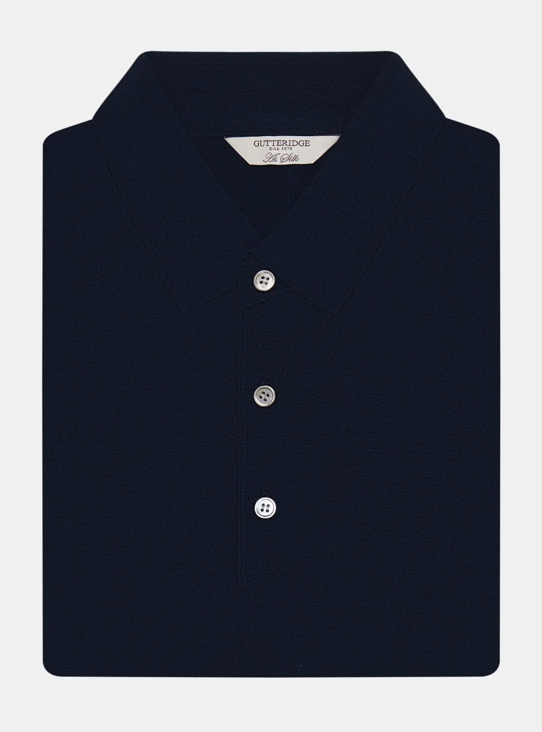 Maglia a polo in cotone e seta