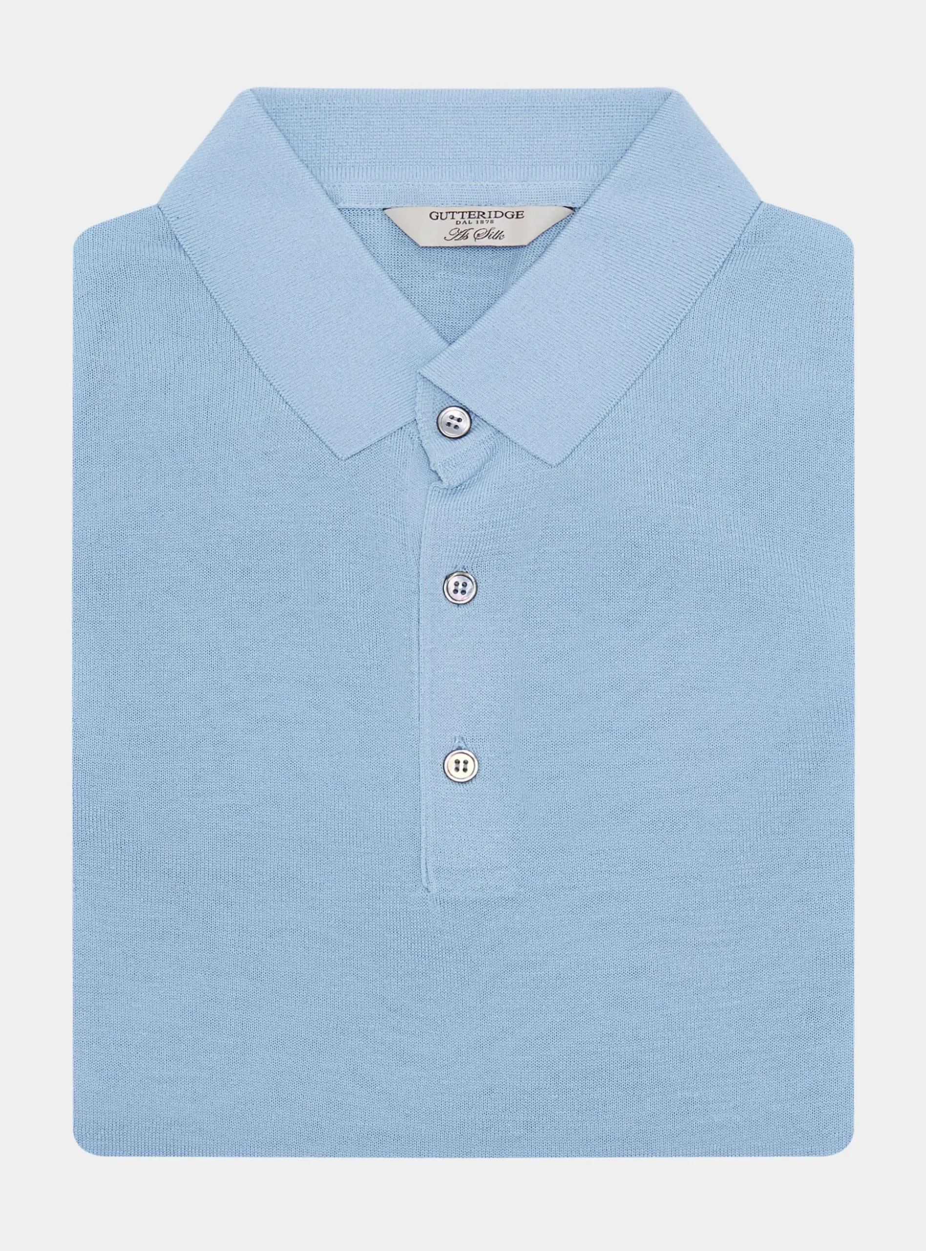 Maglia a polo in cotone e seta