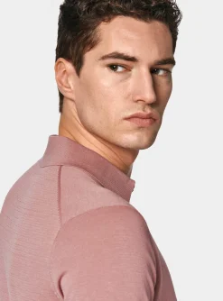 Maglia a polo in cotone e seta