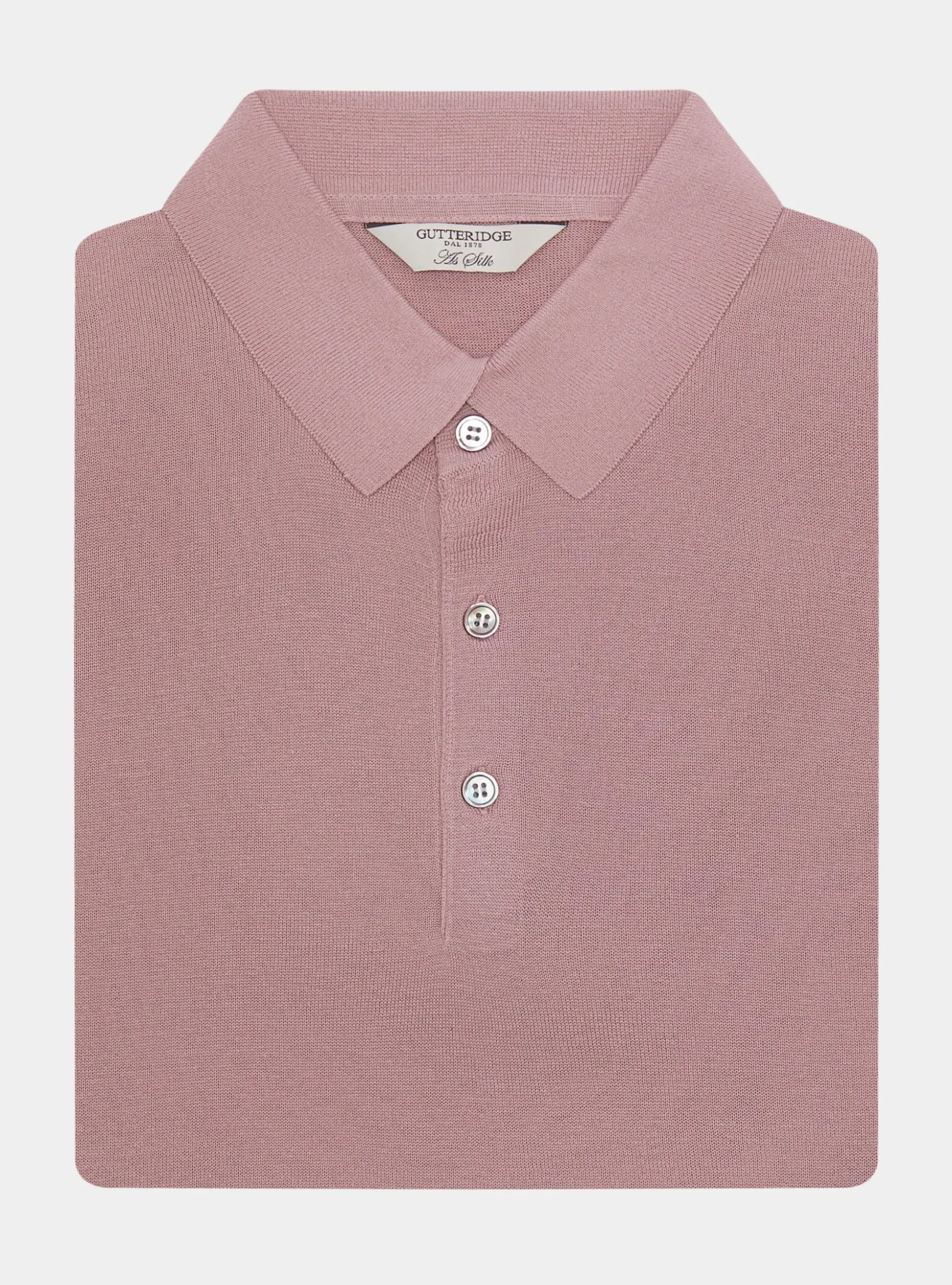 Maglia a polo in cotone e seta