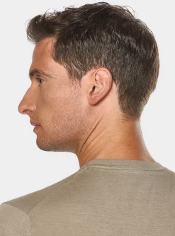 Maglia girocollo in cotone e seta