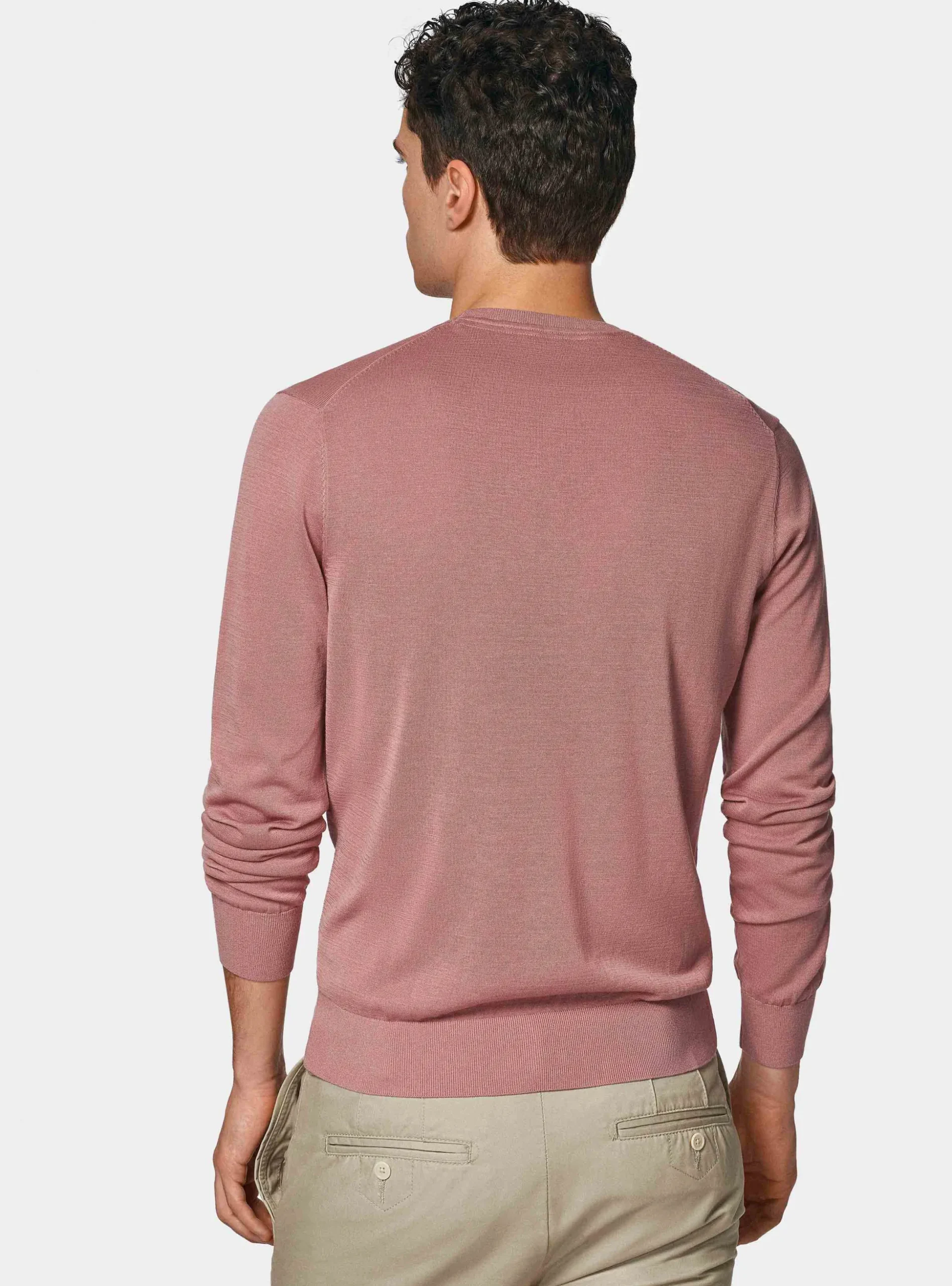 Maglia girocollo in cotone e seta