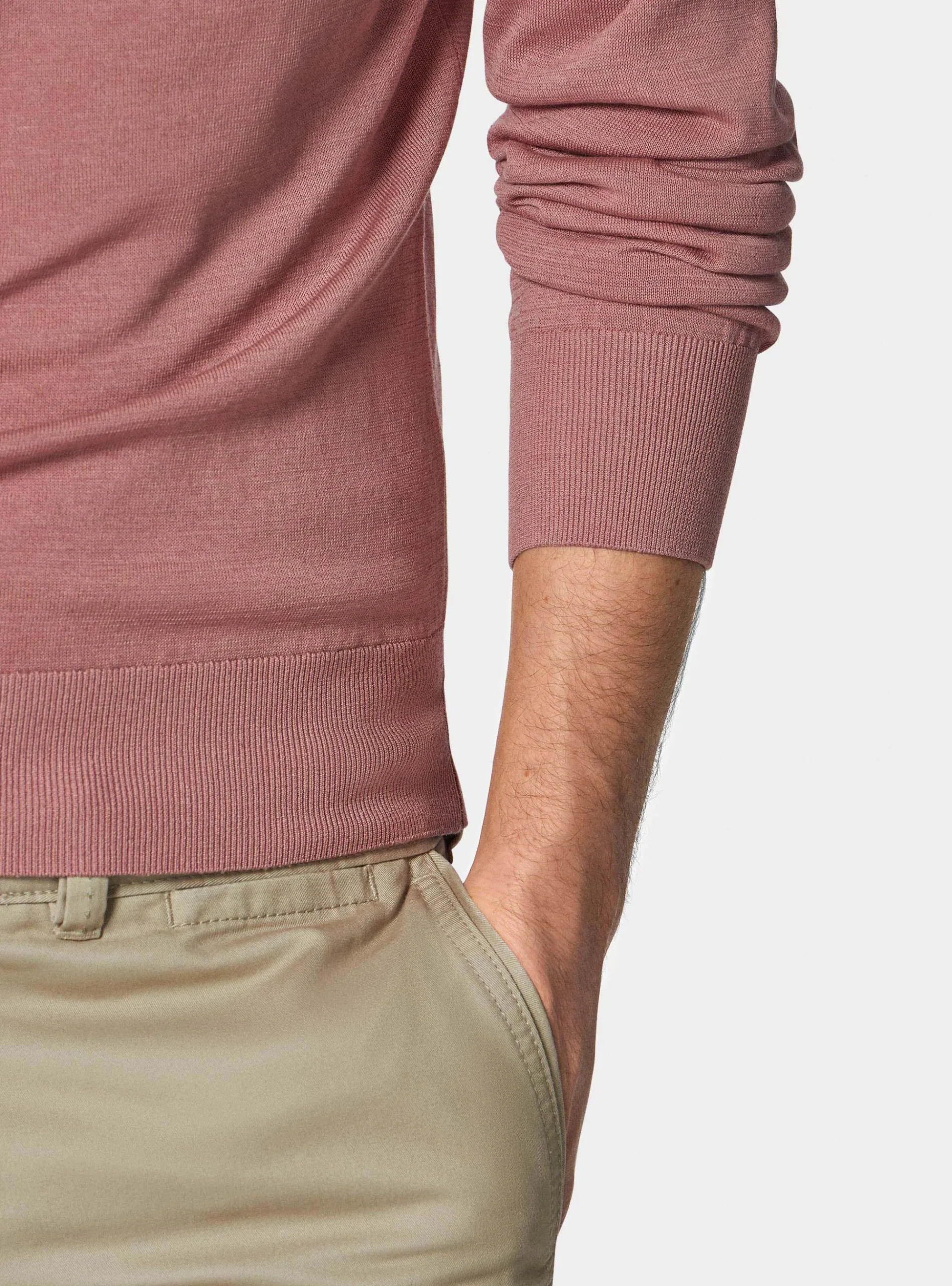 Maglia girocollo in cotone e seta