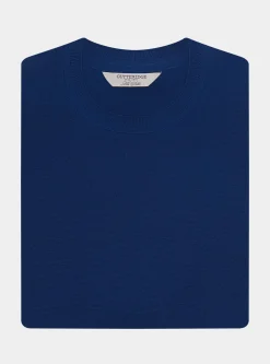 Maglia girocollo in cotone e seta