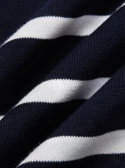 Maglia girocollo in cotone extrafine rigato