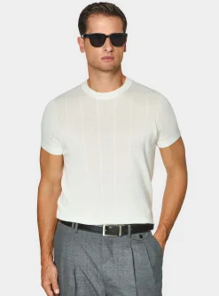 Maglia in puro cotone costa piatta