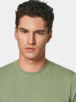 Maglia in puro cotone costa piatta