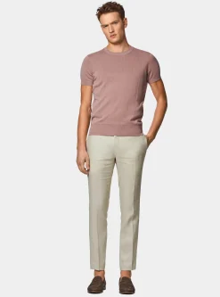 Maglia in puro cotone costa piatta