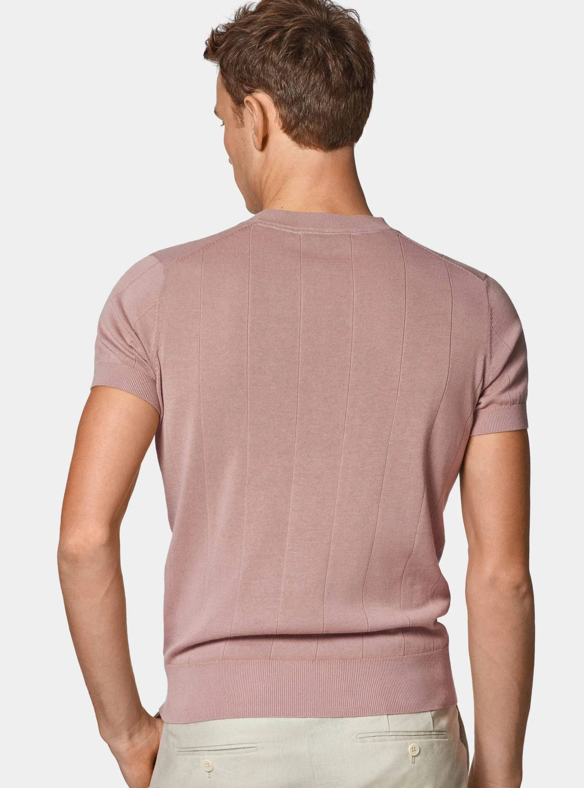 Maglia in puro cotone costa piatta