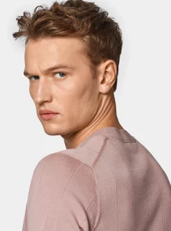 Maglia in puro cotone costa piatta