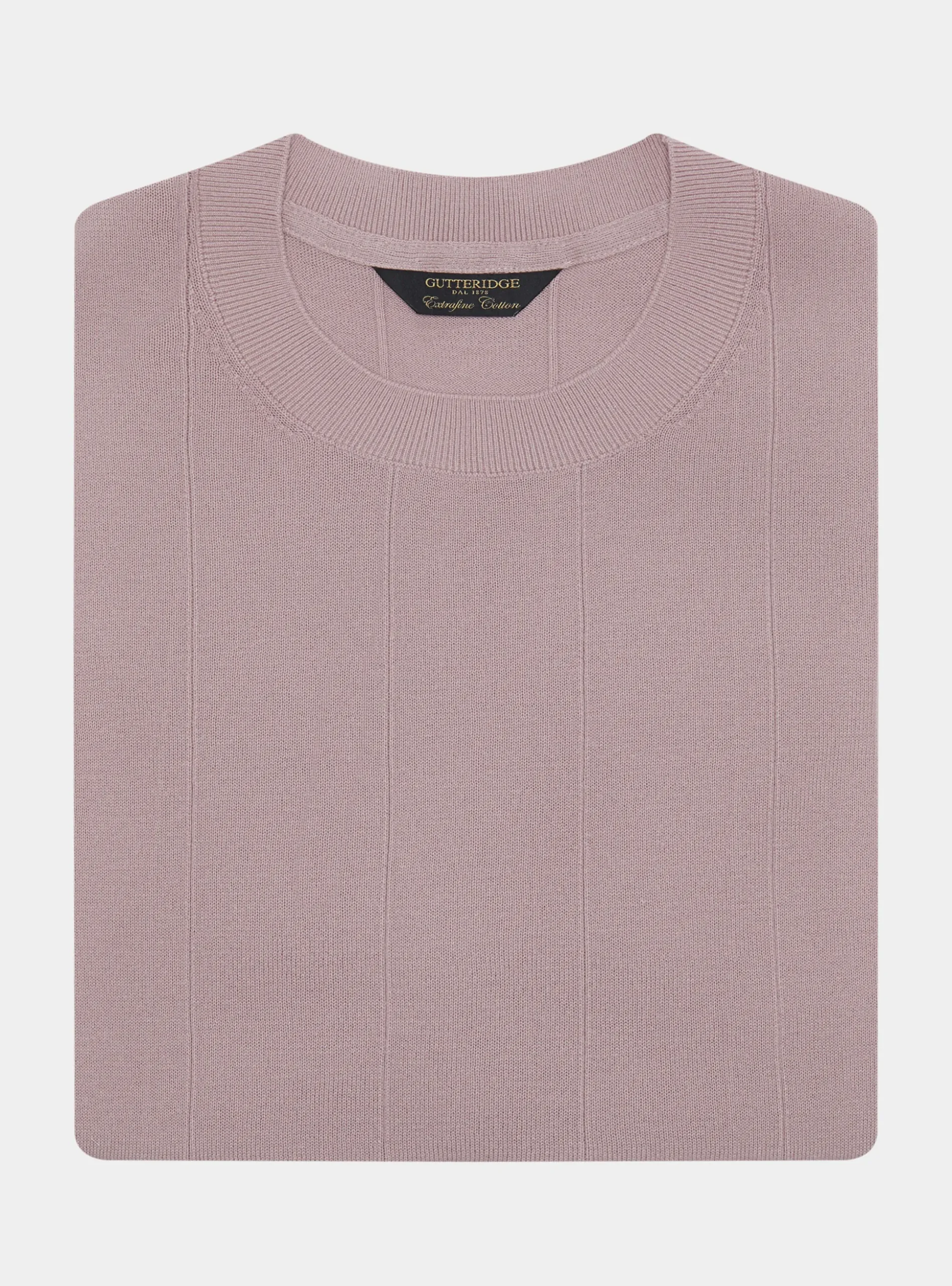 Maglia in puro cotone costa piatta