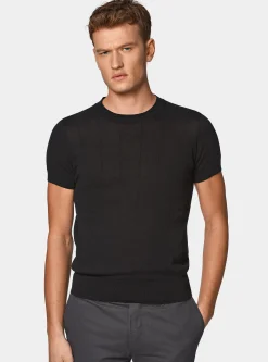 Maglia in puro cotone costa piatta