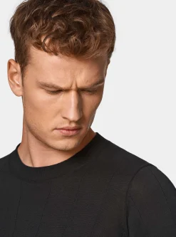 Maglia in puro cotone costa piatta