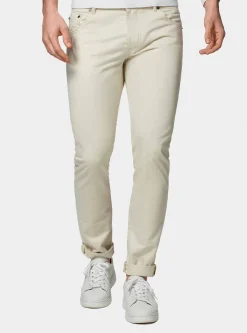 Pantaloni 5 tasche in twill di cotone