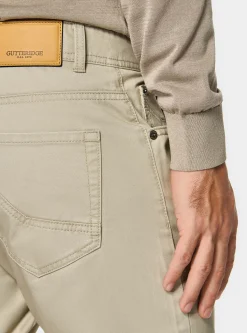 Pantaloni 5 tasche in twill di cotone