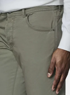 Pantaloni 5 tasche in twill di cotone