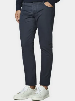 Pantaloni 5 tasche in twill di cotone