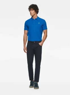Pantaloni 5 tasche in twill di cotone