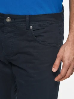 Pantaloni 5 tasche in twill di cotone