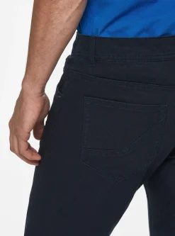Pantaloni 5 tasche in twill di cotone