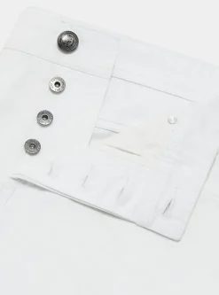 Pantaloni 5 tasche in twill di cotone