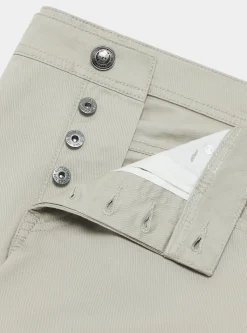 Pantaloni 5 tasche in twill di cotone