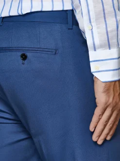 Pantaloni abito in cotone armaturato