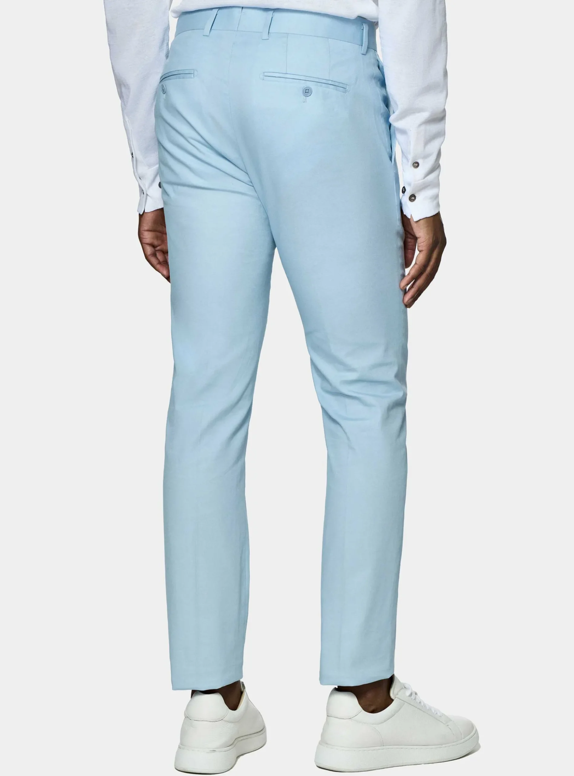 Pantaloni abito in cotone armaturato