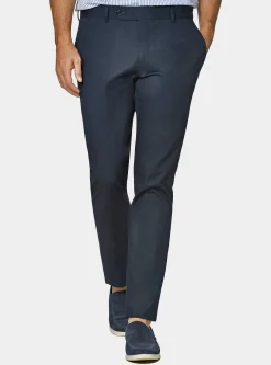 Pantaloni abito in cotone armaturato